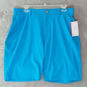 RedVanly Hanover 9" Golf Shorts Men's Large Ibiza Blue Performance Stretch